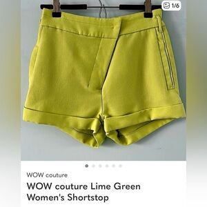 WOW Couture Vibrant Green High Waist Shorts